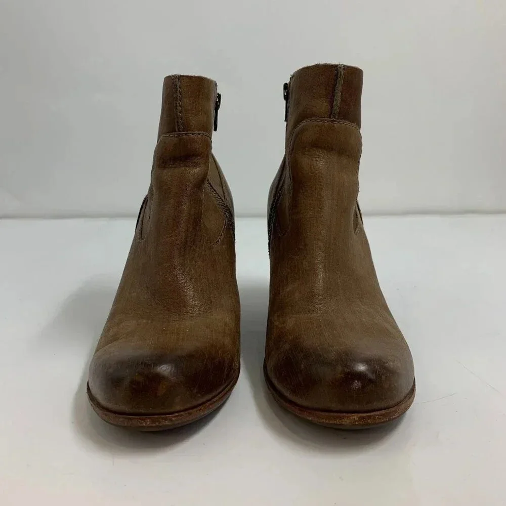 Kork Ease Women's Michelle Leather Side‎ Zip Wedge Bootie Size 8.5